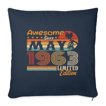 May 1963 - Year 1963 Jubilee - May 1963 - Sofa pillowcase 17,3'' x 17,3'' (45 x 45 cm) - navy - Front
