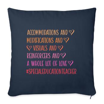 #SpecialEducationTeacher - Sofakissenbezug 45 x 45 cm - Navy - Vorne