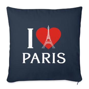 Franzose Paris Frankreich Französisch - Sofakissenbezug 45 x 45 cm - Navy - Vorne