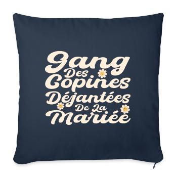 Gang Des Copines Déjantées De La Mariée - Housse de coussin décorative 45 x 45 cm - bleu marine - Devant