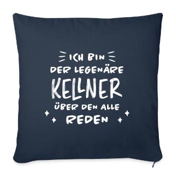 Kellner Lustige Spruch Service Restaurant Geschenk - Sofakissenbezug 45 x 45 cm - Navy - Vorne