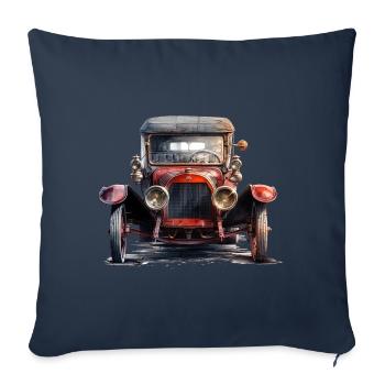 Vintage cars are witnesses of times gone by - Sofa pillowcase 17,3'' x 17,3'' (45 x 45 cm) - navy - Front