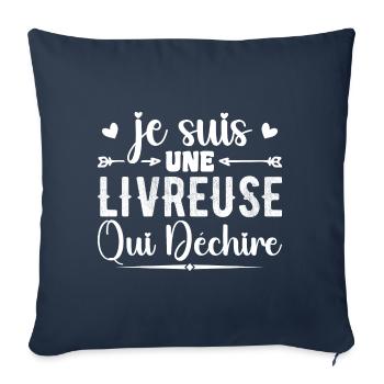 I'm a delivery girl who rocks - Sofa pillowcase 17,3'' x 17,3'' (45 x 45 cm) - navy - Front