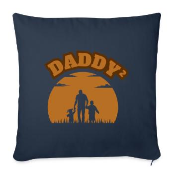 Père fier Enfant Garçon Brown - Housse de coussin décorative 45 x 45 cm - bleu marine - Devant