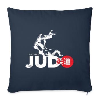 judo - Housse de coussin décorative 45 x 45 cm - bleu marine - Devant