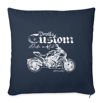 Diavel Custom Carbon Cafe Racer Duc Motorrad - Sofa pillowcase 17,3'' x 17,3'' (45 x 45 cm) - navy - Front