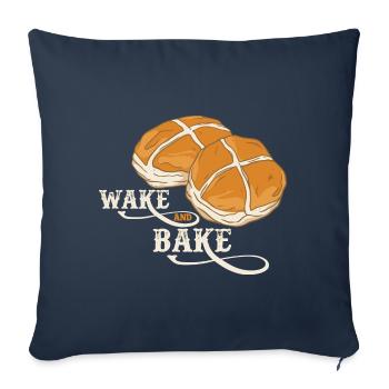 Aufwachen und Backen Backen Liebhaber - Sofakissenbezug 45 x 45 cm - Navy - Vorne