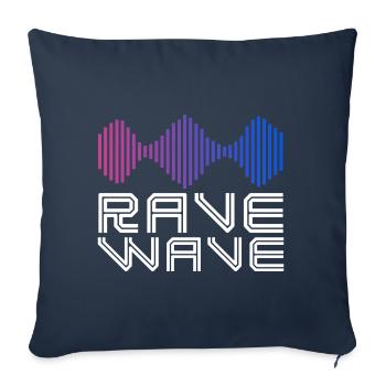 Spectre de rave - Housse de coussin décorative 45 x 45 cm - bleu marine - Devant