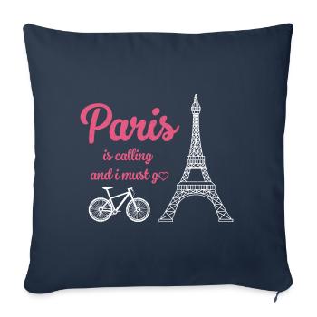 Franzose Frankreich Paris Französisch - Sofakissenbezug 45 x 45 cm - Navy - Vorne