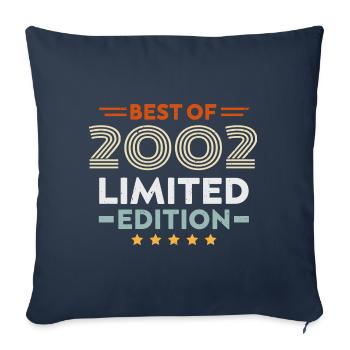 Retro 2002 Vintage Gift 22nd Birthday 22 Years - Sofa pillowcase 17,3'' x 17,3'' (45 x 45 cm) - navy - Front