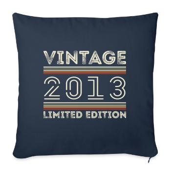 Vintage 2013 - Year 2013 Birthday Gift 2013 - Sofa pillowcase 17,3'' x 17,3'' (45 x 45 cm) - navy - Front