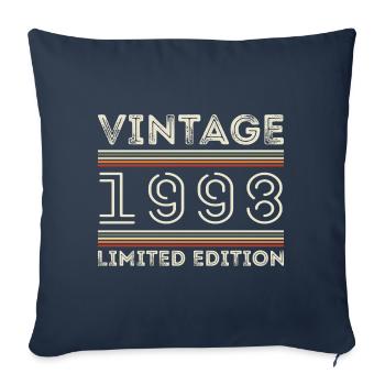 Vintage 1998 - Year 1998 Birthday Gift 1998 - Sofa pillowcase 17,3'' x 17,3'' (45 x 45 cm) - navy - Front