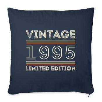 Vintage 1995 - Year 1995 Birthday Gift 1995 - Sofa pillowcase 17,3'' x 17,3'' (45 x 45 cm) - navy - Front
