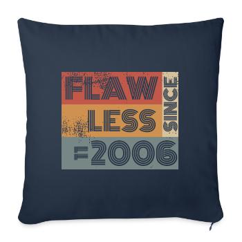 18. Anniversaire Sans défaut depuis 11/2006 - Housse de coussin décorative 45 x 45 cm - bleu marine - Devant