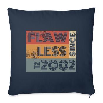 22ème Anniversaire Sans défaut depuis 12/2002 - Housse de coussin décorative 45 x 45 cm - bleu marine - Devant