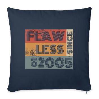 20ème Anniversaire Sans défaut depuis 01/2005 - Housse de coussin décorative 45 x 45 cm - bleu marine - Devant