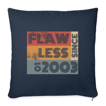 22. Anniversaire Sans faute depuis 10/2002 - Housse de coussin décorative 45 x 45 cm - bleu marine - Devant