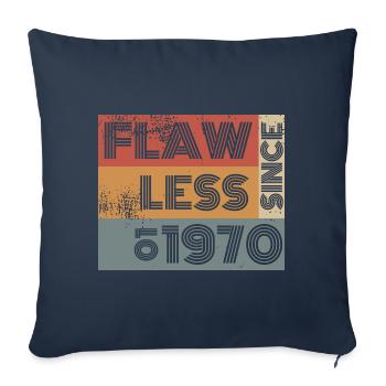 55. Anniversaire Sans défaut depuis 10/1969 - Housse de coussin décorative 45 x 45 cm - bleu marine - Devant