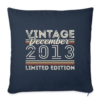 Vintage December 2013 - 12th Anniversary December - Sofa pillowcase 17,3'' x 17,3'' (45 x 45 cm) - navy - Front