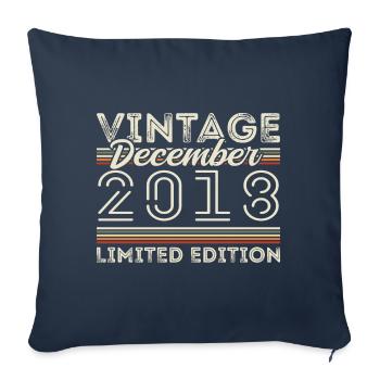 Vintage December 2018 - 7th Anniversary December - Sofa pillowcase 17,3'' x 17,3'' (45 x 45 cm) - navy - Front