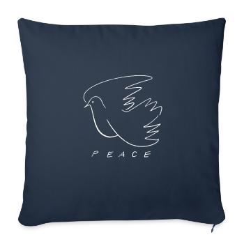 Colombe de la Paix - Housse de coussin décorative 45 x 45 cm - bleu marine - Devant