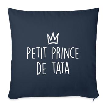 Bébé Body Petit Prince De Tata - Enfant Cadeau - Housse de coussin décorative 45 x 45 cm - bleu marine - Devant
