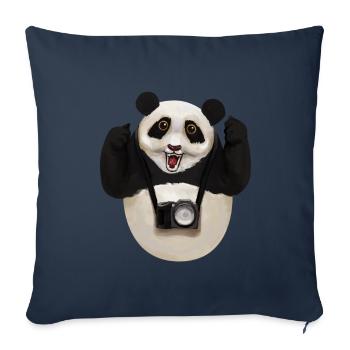 Panda Panda Bear Photographer Photography Photo Gift - Sofa pillowcase 17,3'' x 17,3'' (45 x 45 cm) - navy - Front