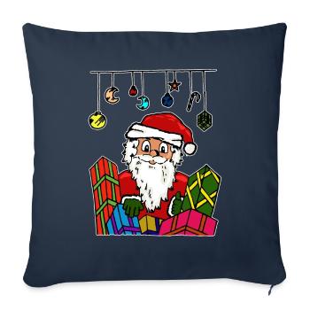 Santa Claus Nicholas gift shirt - Sofa pillowcase 17,3'' x 17,3'' (45 x 45 cm) - navy - Front