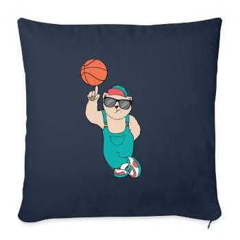 cadeau cool chemise chemise ours - Housse de coussin décorative 45 x 45 cm - bleu marine - Devant