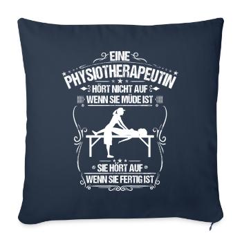 Physiothérapeute Physiothérapeute Physiothérapie - Housse de coussin décorative 45 x 45 cm - bleu marine - Devant
