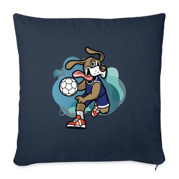 cool chien de handball drôle - Housse de coussin décorative 45 x 45 cm - bleu marine - Devant