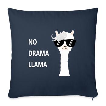 Funny Llama - Sofa pillowcase 17,3'' x 17,3'' (45 x 45 cm) - navy - Front