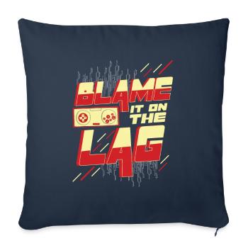 The Lag cadeau de jeu console PC jouer cheat - Housse de coussin décorative 45 x 45 cm - bleu marine - Devant