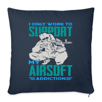 Airsoft - Sofa pillowcase 17,3'' x 17,3'' (45 x 45 cm) - navy - Front