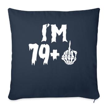 Je suis 80 ans fête d'anniversaire années 80 - Housse de coussin décorative 45 x 45 cm - bleu marine - Devant
