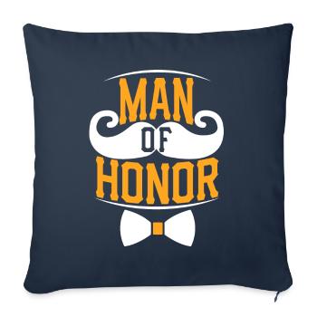 Homme fier cadeau de mariage JGA rumble - Housse de coussin décorative 45 x 45 cm - bleu marine - Devant
