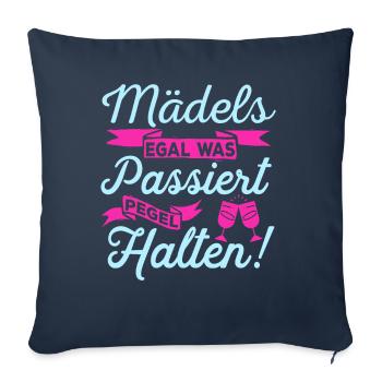 Niveau détenir cadeau filles JGA fête boire - Housse de coussin décorative 45 x 45 cm - bleu marine - Devant