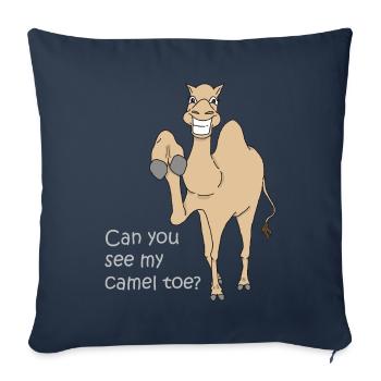 camel toe step funny sayings gift shirt - Sofa pillowcase 17,3'' x 17,3'' (45 x 45 cm) - navy - Front