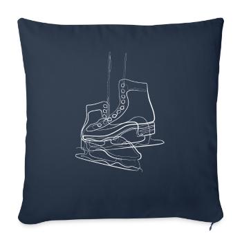Ice skating Ice skating - Sofa pillowcase 17,3'' x 17,3'' (45 x 45 cm) - navy - Front