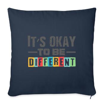 different autism gift shirt - Sofa pillowcase 17,3'' x 17,3'' (45 x 45 cm) - navy - Front