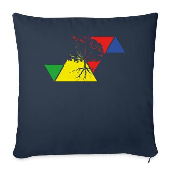 Protection de l’environnement Arbre - Housse de coussin décorative 45 x 45 cm - bleu marine - Devant