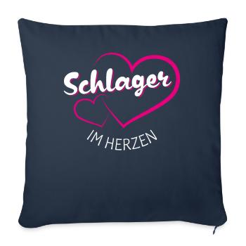 Des chansons dans le cœur - Housse de coussin décorative 45 x 45 cm - bleu marine - Devant