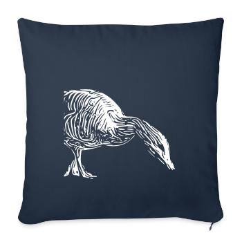 Cool canard d’oie porte-canards hobby - Housse de coussin décorative 45 x 45 cm - bleu marine - Devant