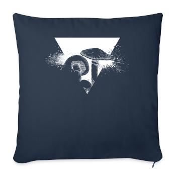 Mushroom - Sofa pillowcase 17,3'' x 17,3'' (45 x 45 cm) - navy - Front