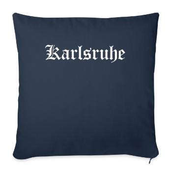 Karlsruhe - Housse de coussin décorative 45 x 45 cm - bleu marine - Devant