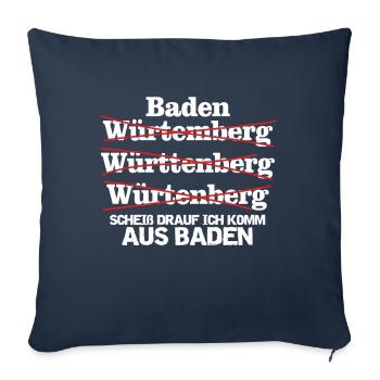 Je viens me baigner - Housse de coussin décorative 45 x 45 cm - bleu marine - Devant