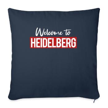 Welcome To Heidelberg - Housse de coussin décorative 45 x 45 cm - bleu marine - Devant