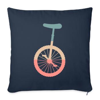 Einrad Kunstrad Zirkus Geschenkidee - Sofakissenbezug 45 x 45 cm - Navy - Vorne