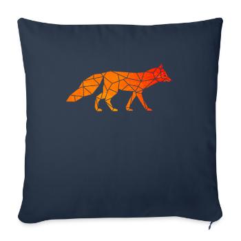 Renards renards origami géométriques - Housse de coussin décorative 45 x 45 cm - bleu marine - Devant