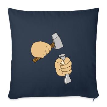 Stonemason Craftsman Gift Shirt - Sofa pillowcase 17,3'' x 17,3'' (45 x 45 cm) - navy - Front